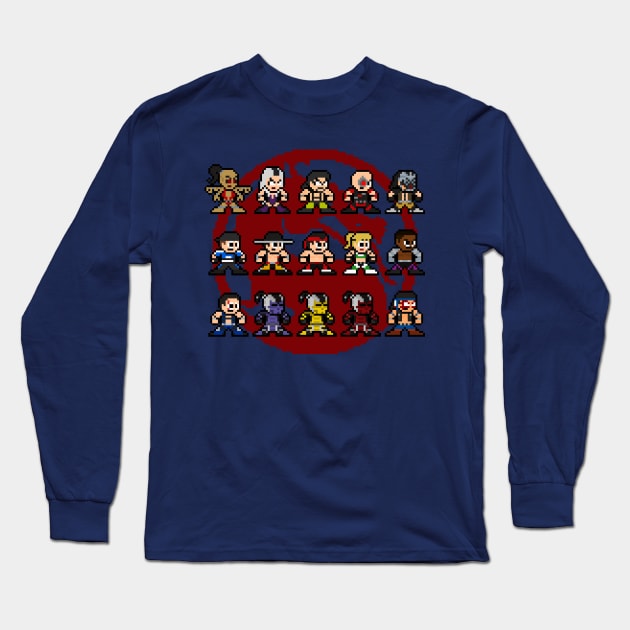 Mortal Kombat 3 8bit Pixel Art Long Sleeve T-Shirt by 8-BitHero